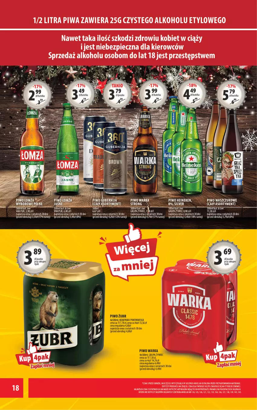Gazetka promocyjna Arhelan - Gazetka - ważna 15.12 do 28.12.2025 - strona 18 - produkty: Heineken, Piec, Piwa, Piwo, Pur, Rum, Warka