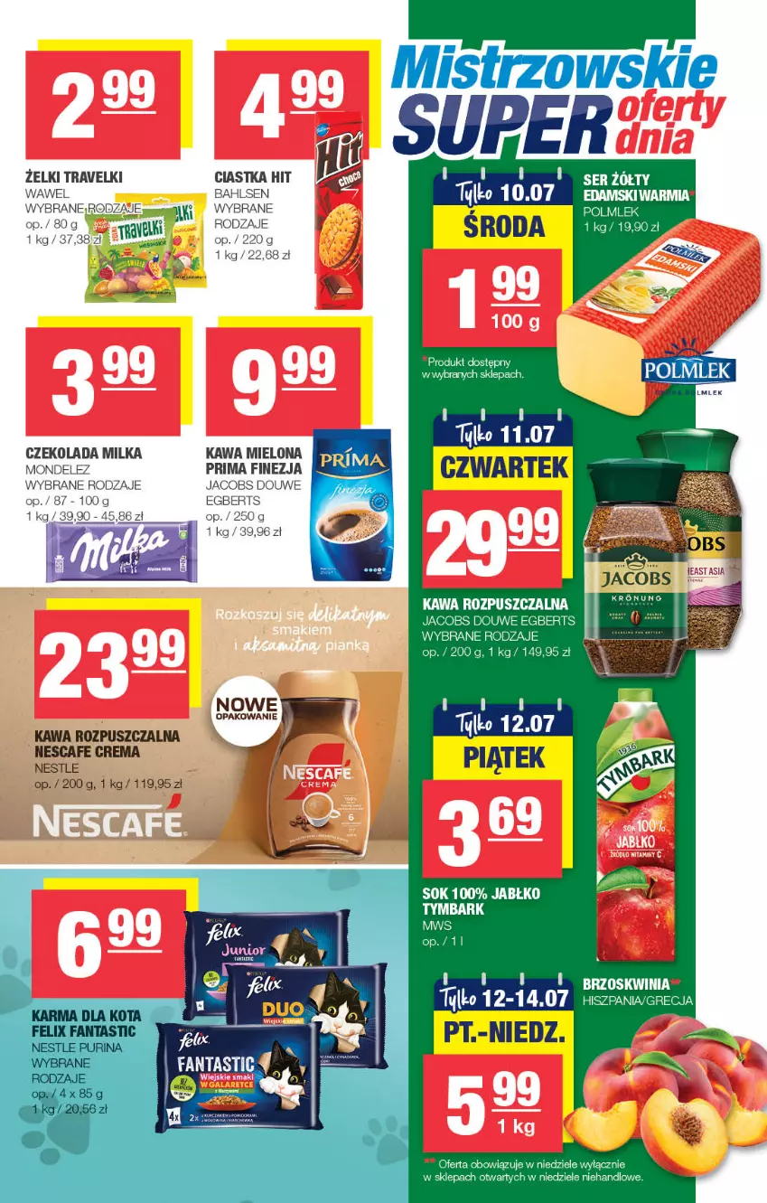 Gazetka promocyjna Spar - Spar - ważna 30.06 do 10.07.2024 - strona 7 - produkty: Ciastka, Czekolada, Fa, Fanta, Jacobs, Kawa, Kawa mielona, Kawa rozpuszczalna, Milka, Prima, Ser, Sok, Tran, Wawel