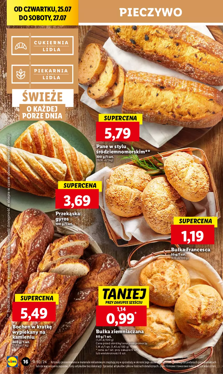 Gazetka promocyjna Lidl - GAZETKA - ważna 25.07 do 27.07.2024 - strona 18 - produkty: Bułka, Gyros, Piec, Pieczywo, Por