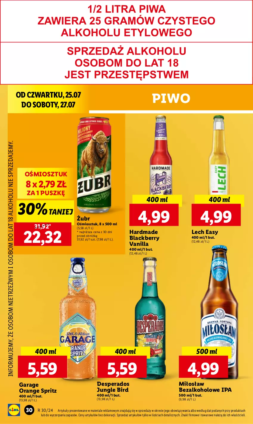 Gazetka promocyjna Lidl - GAZETKA - ważna 25.07 do 27.07.2024 - strona 36 - produkty: Desperados, Lack, Piwo