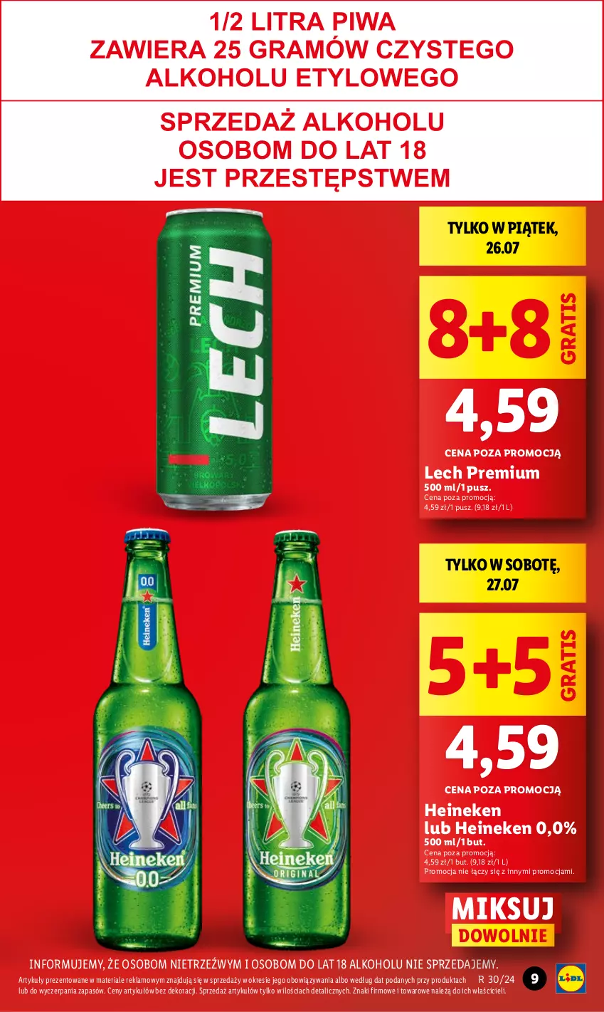 Gazetka promocyjna Lidl - GAZETKA - ważna 25.07 do 27.07.2024 - strona 9 - produkty: Gra, Heineken, Lech Premium