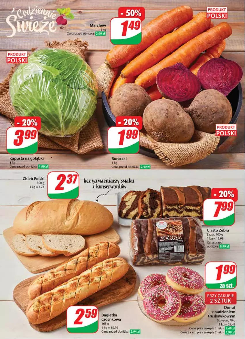 Gazetka promocyjna Dino - Gazetka 47 - ważna 21.11 do 28.11.2023 - strona 14 - produkty: Bagietka, Buraczki, Chleb, Donut, Lazur, Ser