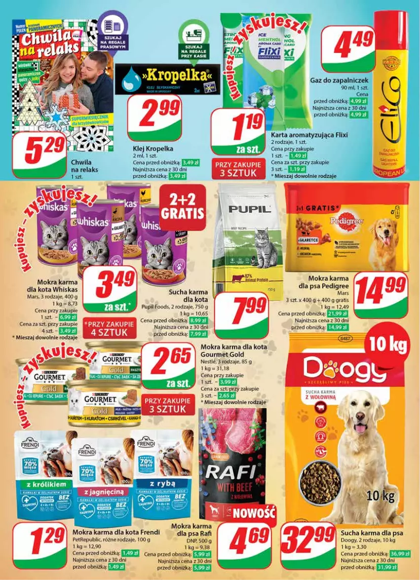 Gazetka promocyjna Dino - Gazetka 47 - ważna 21.11 do 28.11.2023 - strona 26 - produkty: Gourmet Gold, Gra, Klej, Mars, Mokra karma, Pedigree, Sucha karma, Whiskas