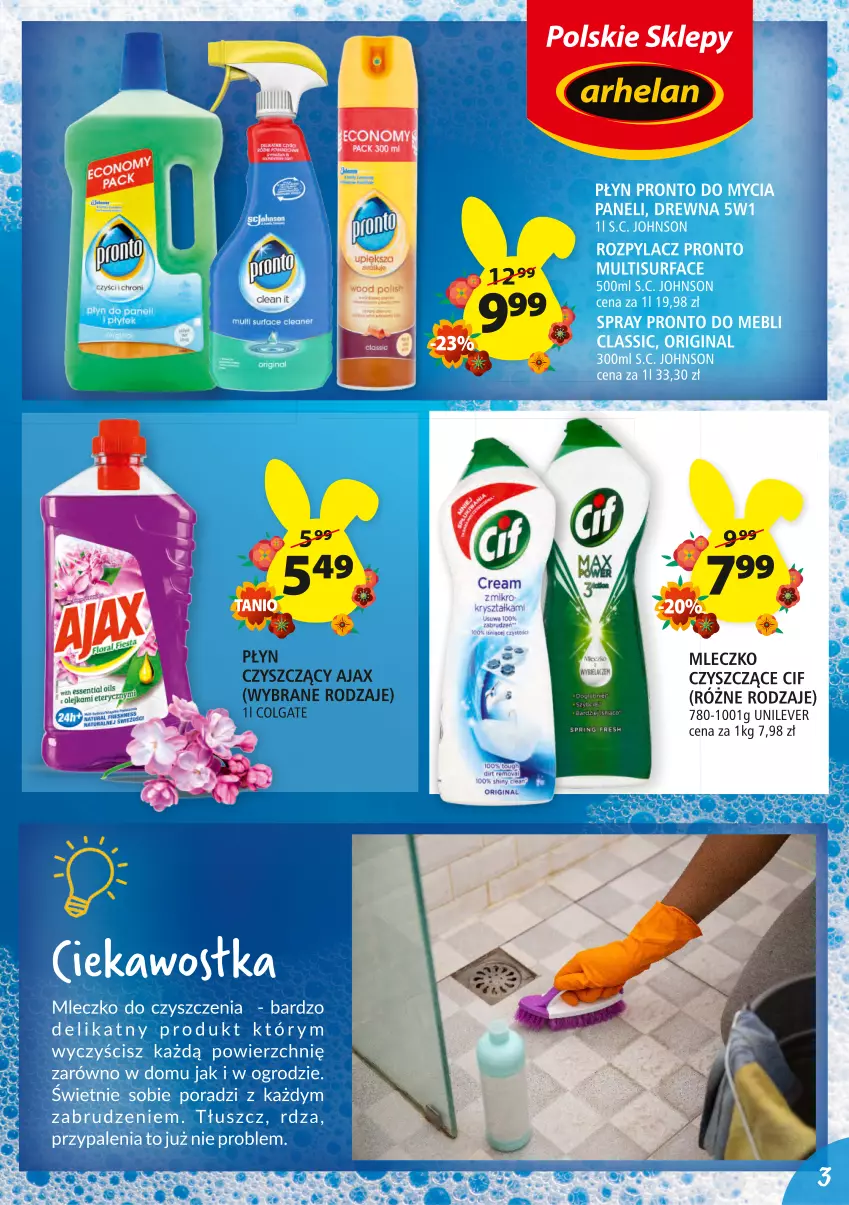 Gazetka promocyjna Arhelan - Gazetka - ważna 15.03 do 30.04.2021 - strona 3 - produkty: Ajax, Cif, Colgate, Fa, LG, Mleczko