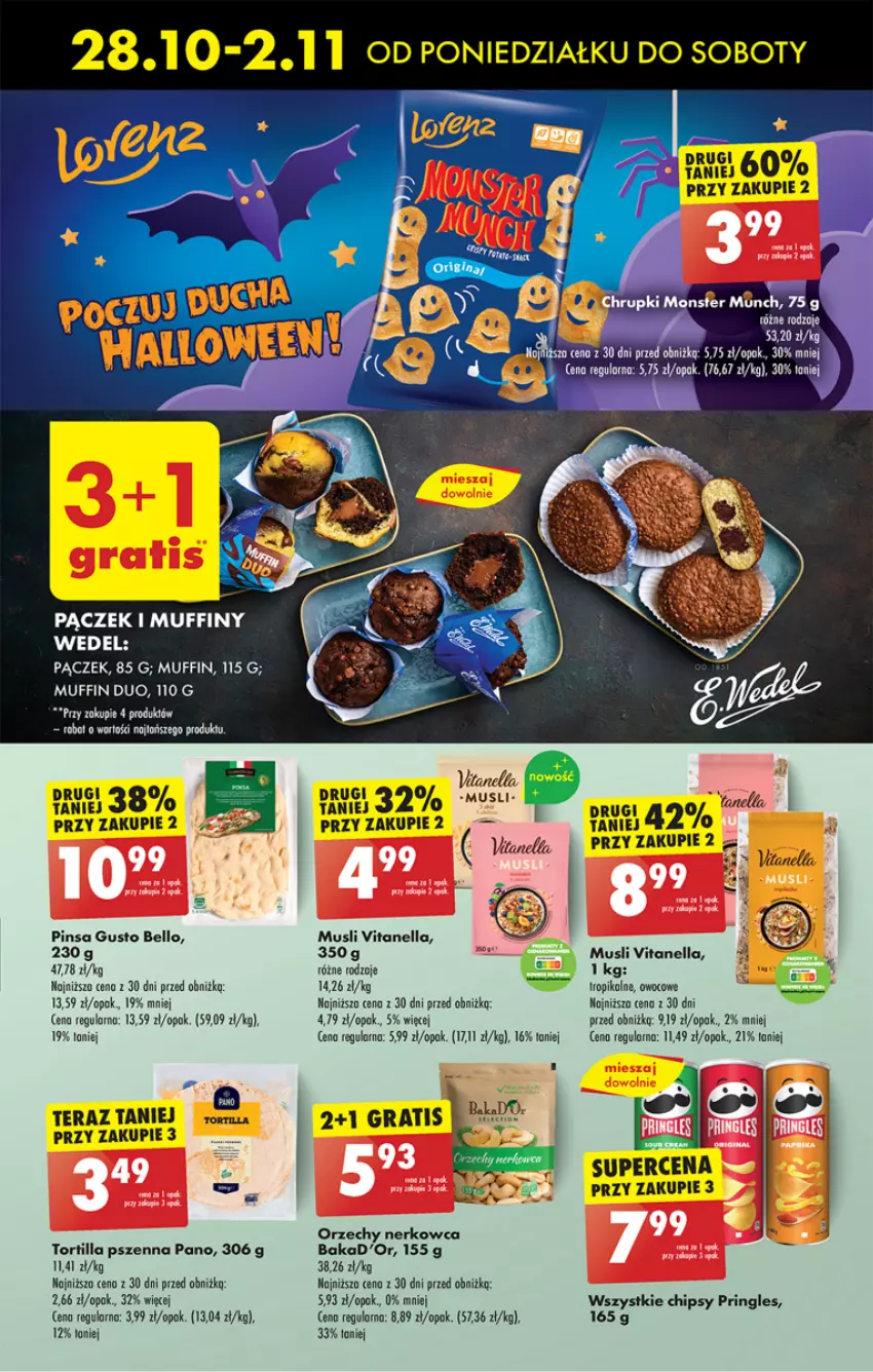 Gazetka promocyjna Biedronka - Od poniedzialku - ważna 28.10 do 02.11.2024 - strona 51 - produkty: Bell, Chipsy, Fa, Gra, Muffiny, Mus, Pączek, Por, Pringles, Robot, Tera, Tortilla