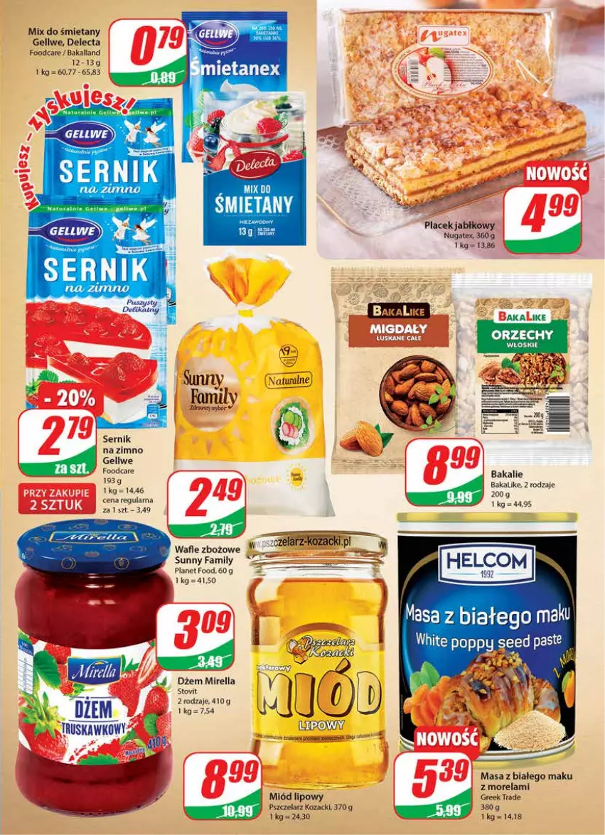 Gazetka promocyjna Dino - Gazetka - ważna 20.10 do 26.10.2021 - strona 7 - produkty: Bakalland, Delecta, Dżem, Fa, Migdały, Miód, Morela, Nuty, Orzechy włoskie, Ser, Wafle