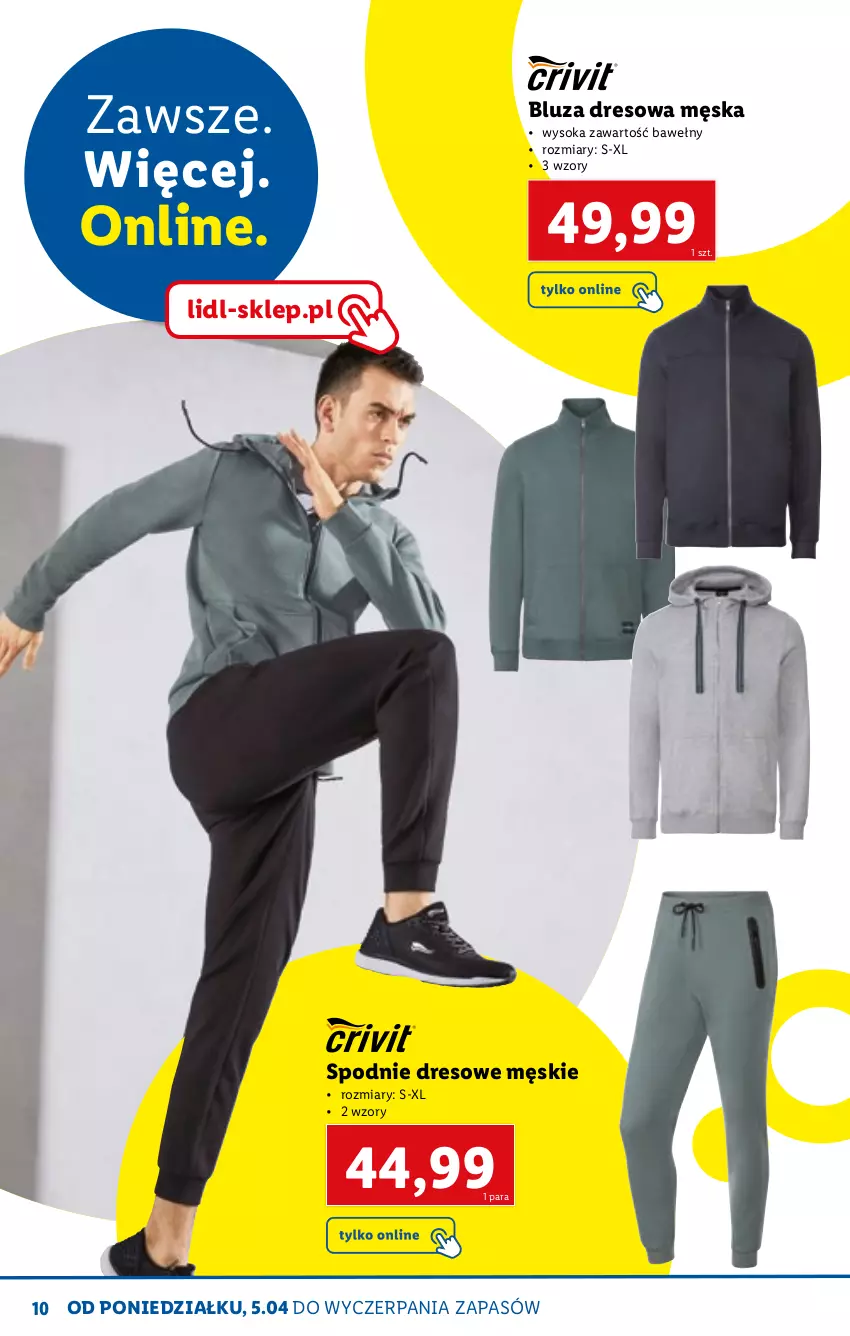 Gazetka promocyjna Lidl - KATALOG SKLEPU ONLINE - ważna 06.04 do 30.04.2021 - strona 10 - produkty: Bluza, Bluza dresowa, Dres, Sok, Spodnie, Spodnie dresowe