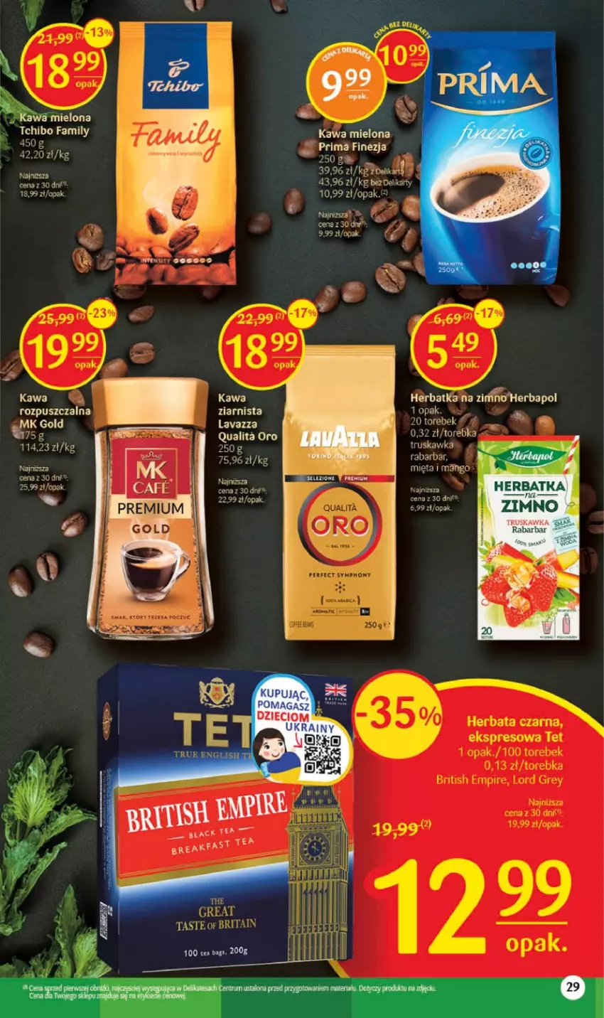 Gazetka promocyjna Delikatesy Centrum - Gazetka DC28 - ważna 20.07 do 26.07.2023 - strona 29 - produkty: Brit, Brita, Herbapol, Kawa, Kawa mielona, Lavazza, Mango, Mięta, Prima