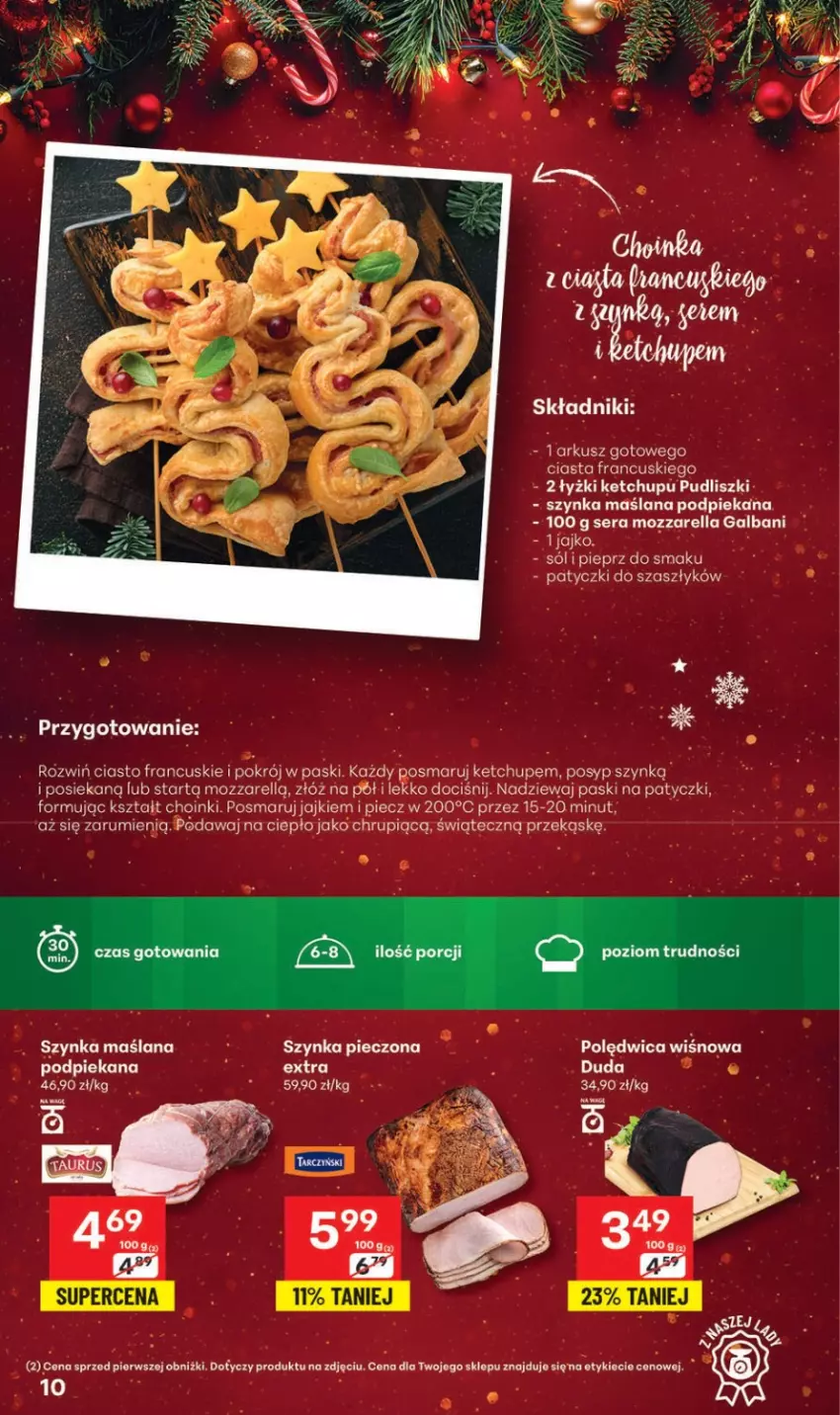 Gazetka promocyjna Delikatesy Centrum - Katalog Przepisy na Bliskie Święta Franczyza DC48-DC49-DC50 - ważna 27.11 do 17.12.2025 - strona 10 - produkty: Ketchup, LANA, Piec, Por, Pudliszki, Ser, Szynka