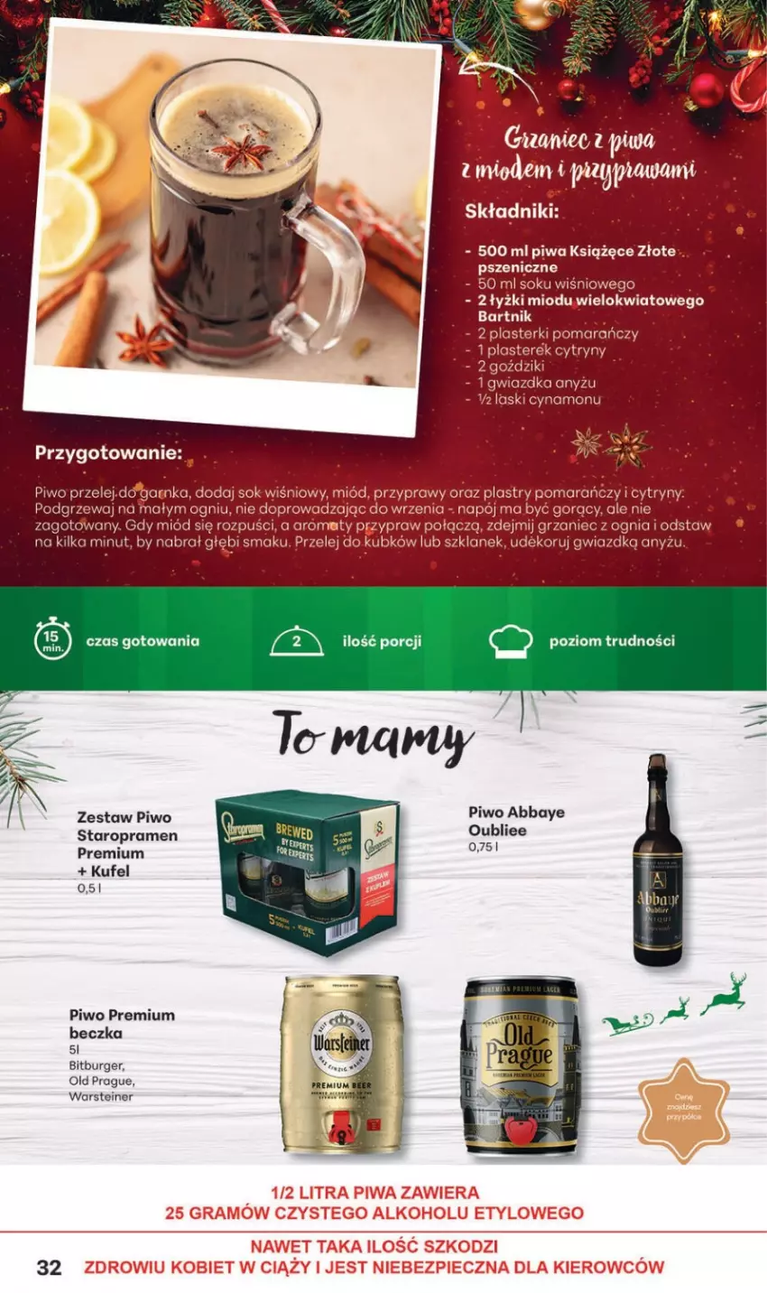 Gazetka promocyjna Delikatesy Centrum - Katalog Przepisy na Bliskie Święta Franczyza DC48-DC49-DC50 - ważna 27.11 do 17.12.2025 - strona 32 - produkty: Burger, Cytryny, Gra, Książęce, Miód, Napój, Piec, Piwa, Piwo, Plasterki, Przyprawy, Sok
