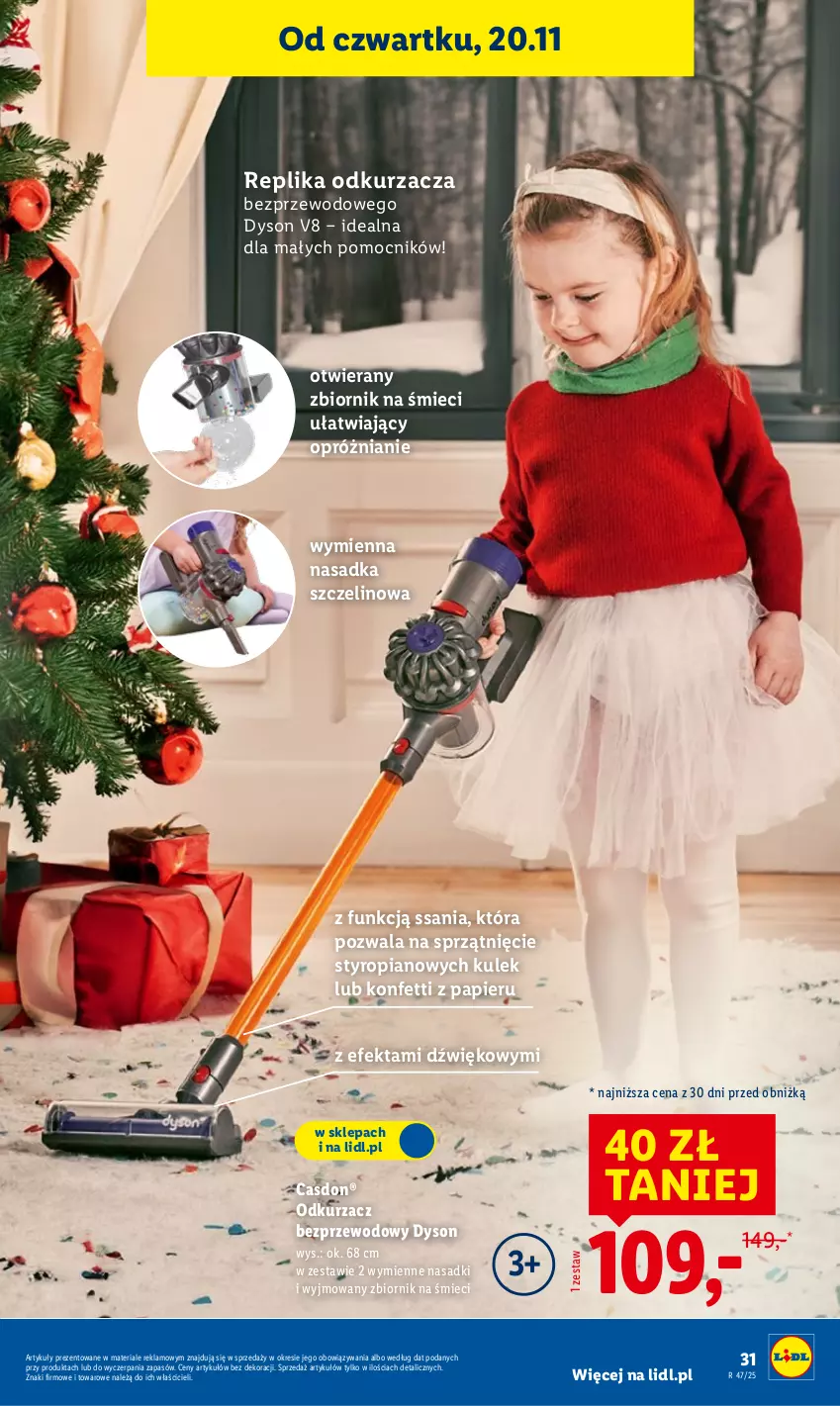 Gazetka promocyjna Lidl - Katalog Zabawki - ważna 03.11 do 24.12.2025 - strona 31 - produkty: Odkurzacz, Odkurzacz bezprzewodowy, Papier