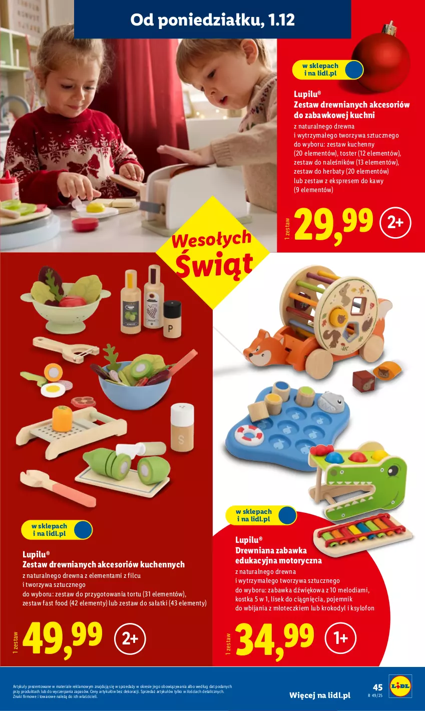 Gazetka promocyjna Lidl - Katalog Zabawki - ważna 03.11 do 24.12.2025 - strona 45 - produkty: Fa, Młot, Pojemnik, Sałat, Toster, Zabawka