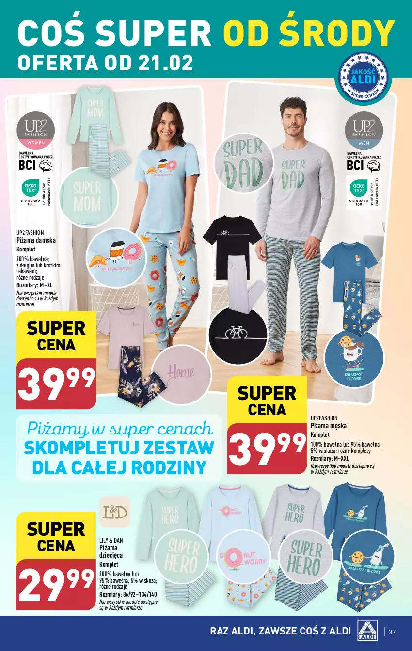 Gazetka promocyjna Aldi - Pełna oferta - ważna 19.02 do 24.02.2024 - strona 37 - produkty: Dzieci, Fa, Piżama, Wełna