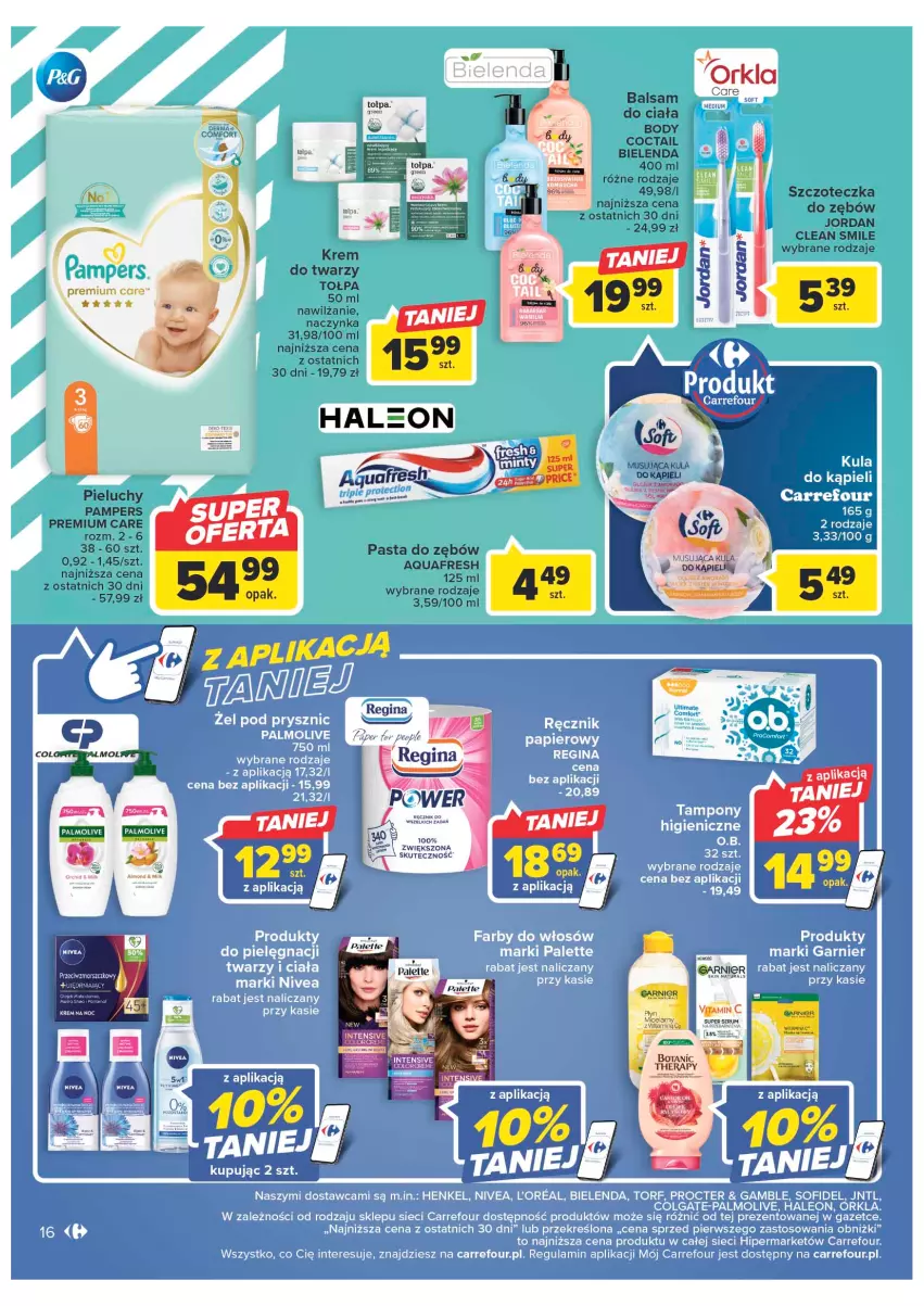 Gazetka promocyjna Carrefour - Gazetka Carrefour - ważna 07.02 do 18.02.2023 - strona 18 - produkty: Aquafresh, Bielenda, Body, Garnier, Gra, Mus, Pampers, Pasta do zębów, Pieluchy, Rum, Ser, Serum, Szczoteczka, Tołpa