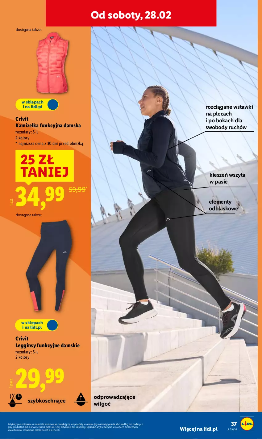 Gazetka promocyjna Lidl - GAZETKA - ważna 23.02 do 28.02.2026 - strona 47 - produkty: Body, Gin, Kamizelka, Legginsy, LG