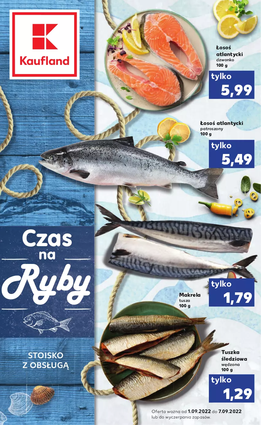 Gazetka promocyjna Kaufland - RYBY - ważna 01.09 do 07.09.2022 - strona 1 - produkty: Tusz, Tuszka śledziowa, Tuszka śledziowa wędzona