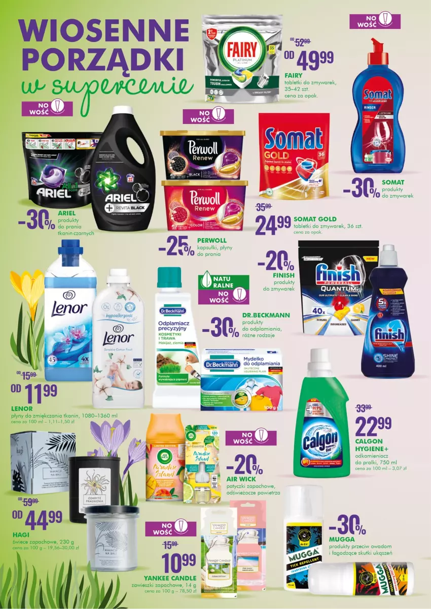 Gazetka promocyjna Super Pharm - Gazetka - ważna 07.04 do 20.04.2022 - strona 4 - produkty: Air Wick, Calgon, Finish, Lenor, LG, Odkamieniacz, Odplamiacz, Perwoll, Por, Pralki, Produkty do zmywarek, Ser, Somat, Somat gold, Tablet, Zawieszki