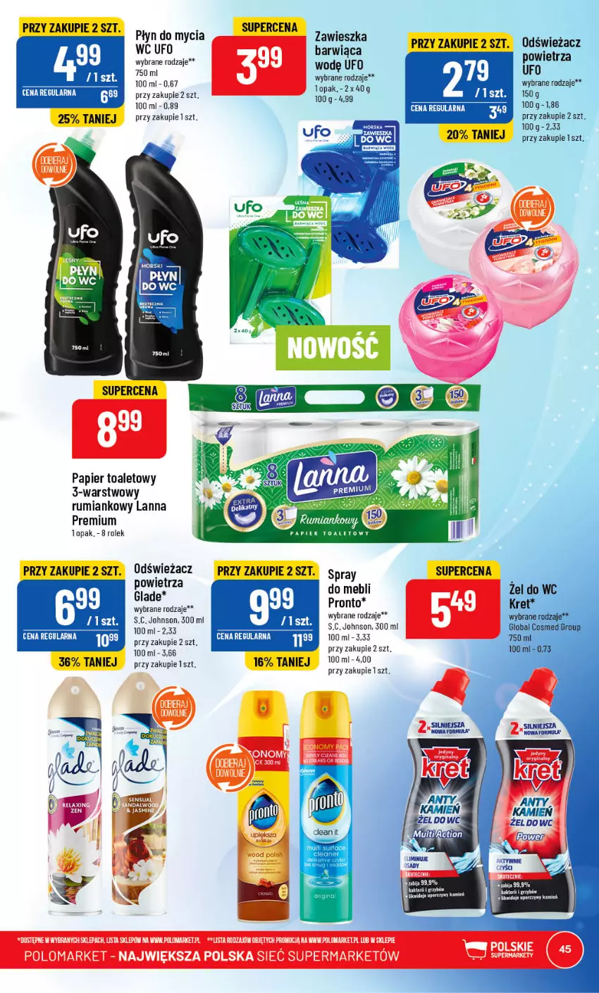 Gazetka promocyjna PoloMarket - Gazetka pomocyjna - ważna 10.05 do 16.05.2023 - strona 45 - produkty: LANA, LG, Papier, Papier toaletowy, Płyn do mycia, Rum