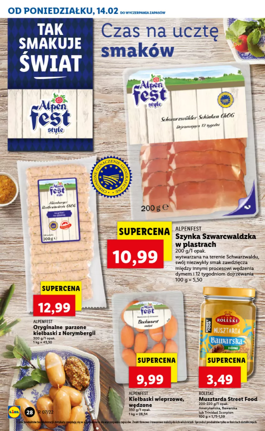 Gazetka promocyjna Lidl - GAZETKA - ważna 14.02 do 16.02.2022 - strona 28 - produkty: Fa, Gin, Mus, Musztarda, Szynka