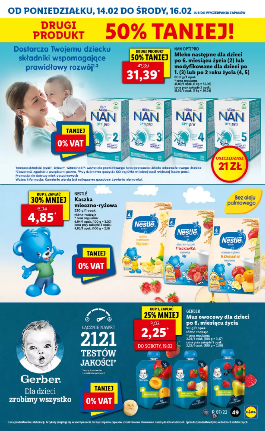 Gazetka promocyjna Lidl - GAZETKA - ważna 14.02 do 16.02.2022 - strona 49 - produkty: Cynk, Dzieci, Fa, Karmi, Mus, Por, Rama, Ryż