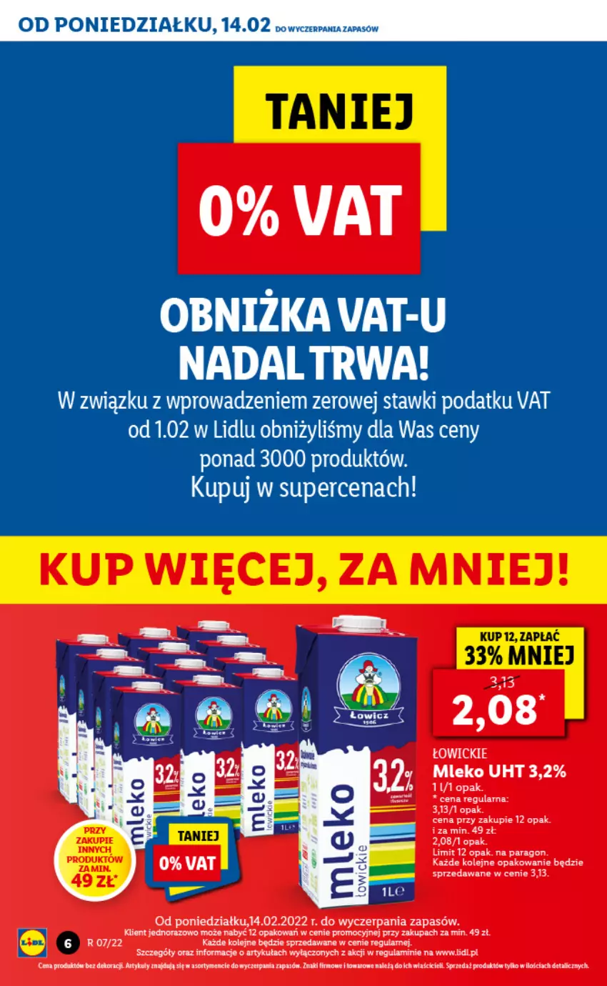 Gazetka promocyjna Lidl - GAZETKA - ważna 14.02 do 16.02.2022 - strona 6 - produkty: Mleko, Olej