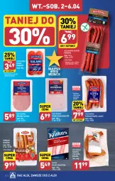 Gazetka promocyjna Aldi - Pełna oferta - Gazetka - ważna od 06.04 do 06.04.2024 - strona 12 - produkty: Kurczak, Krakus, Ser, Por, Salami, Kiełbaski śląskie, Mielonka tyrolska, Szynka konserwowa, Szynka, Sport, Boczek, Kabanos