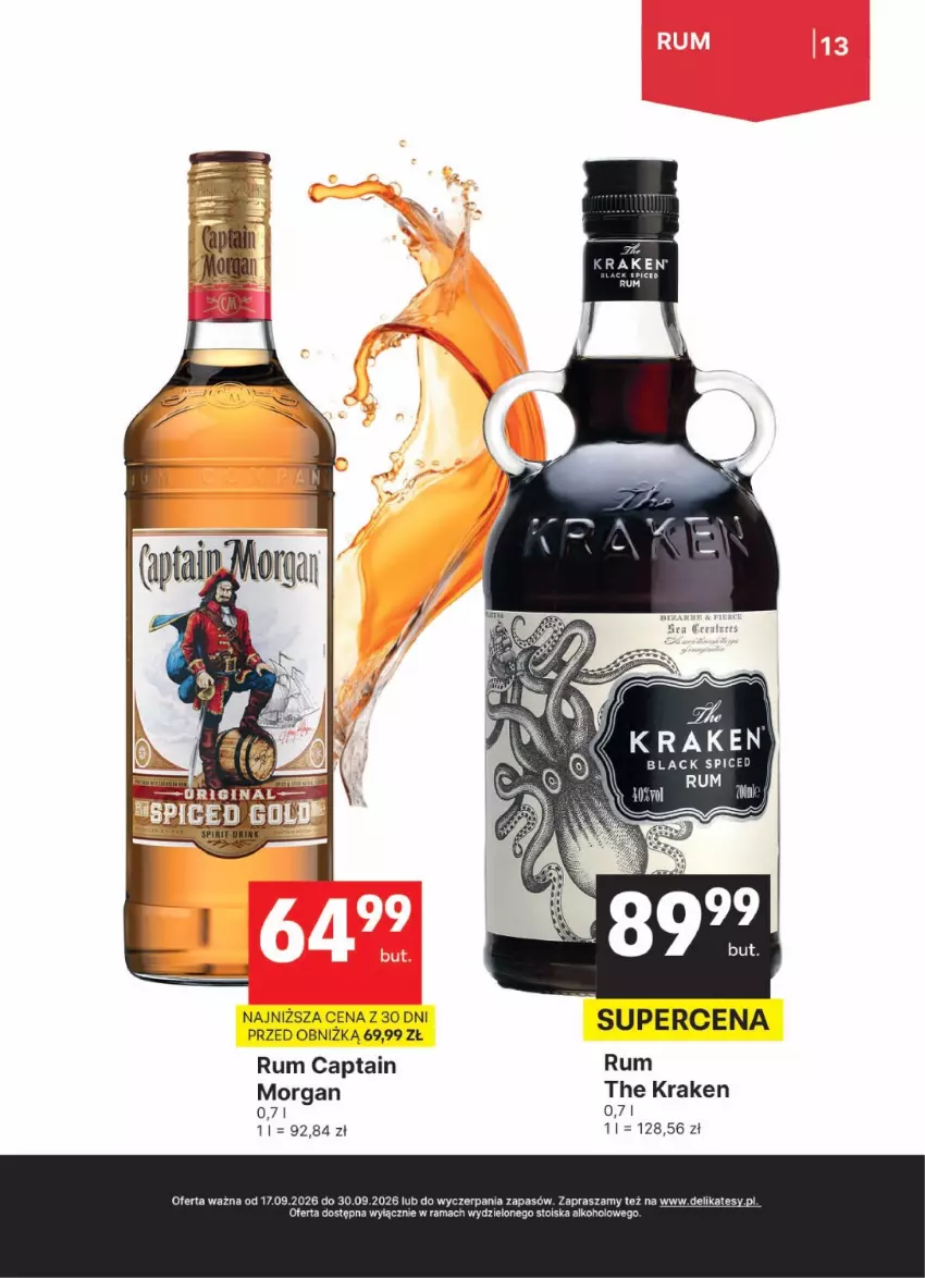 Gazetka promocyjna Delikatesy Centrum - Delibarek DC38-DC39 - ważna 17.09 do 30.09.2026 - strona 13 - produkty: Lack, Rama, Rum
