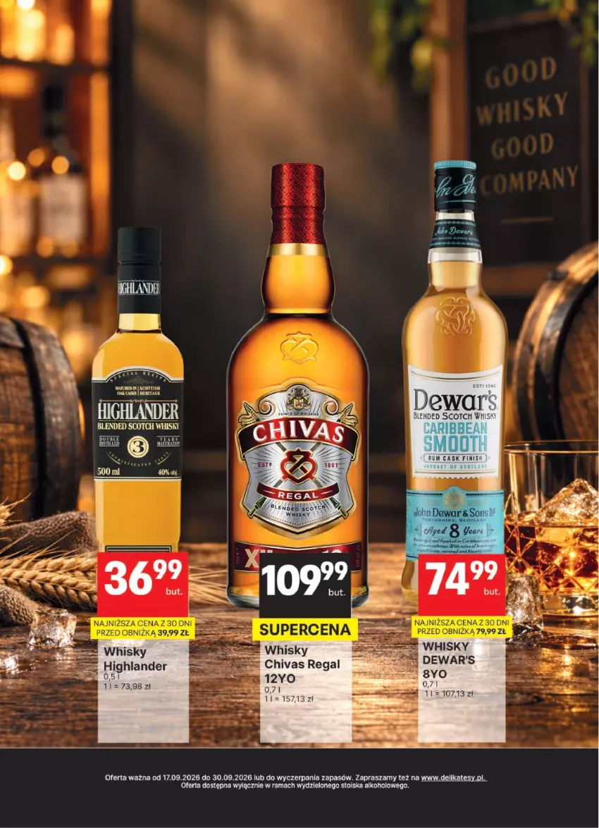 Gazetka promocyjna Delikatesy Centrum - Delibarek DC38-DC39 - ważna 17.09 do 30.09.2026 - strona 16 - produkty: Rama, Rum, Ser, Whisky, Ziaja