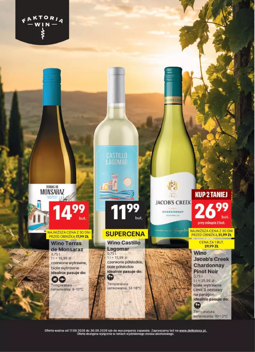 Gazetka promocyjna Delikatesy Centrum - Delibarek DC38-DC39 - ważna 17.09 do 30.09.2026 - strona 4 - produkty: Chardonnay, Jacobs, Rama, Ser, Wino