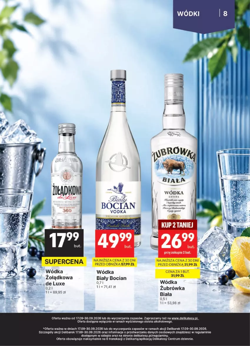 Gazetka promocyjna Delikatesy Centrum - Delibarek DC38-DC39 - ważna 17.09 do 30.09.2026 - strona 8 - produkty: Biały Bocian, Rama, Rum, Tran, Wódka