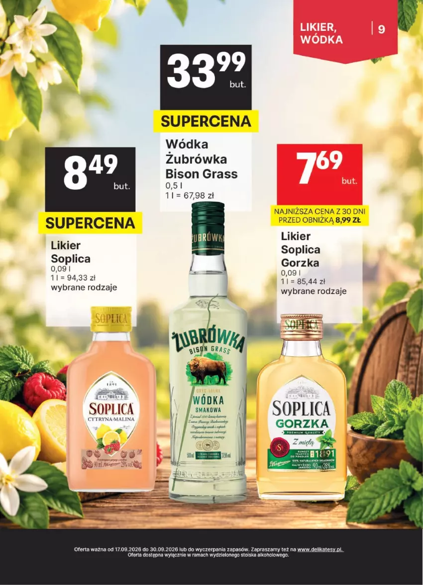 Gazetka promocyjna Delikatesy Centrum - Delibarek DC38-DC39 - ważna 17.09 do 30.09.2026 - strona 9 - produkty: Gra, Likier, Rama, Soplica, Wódka