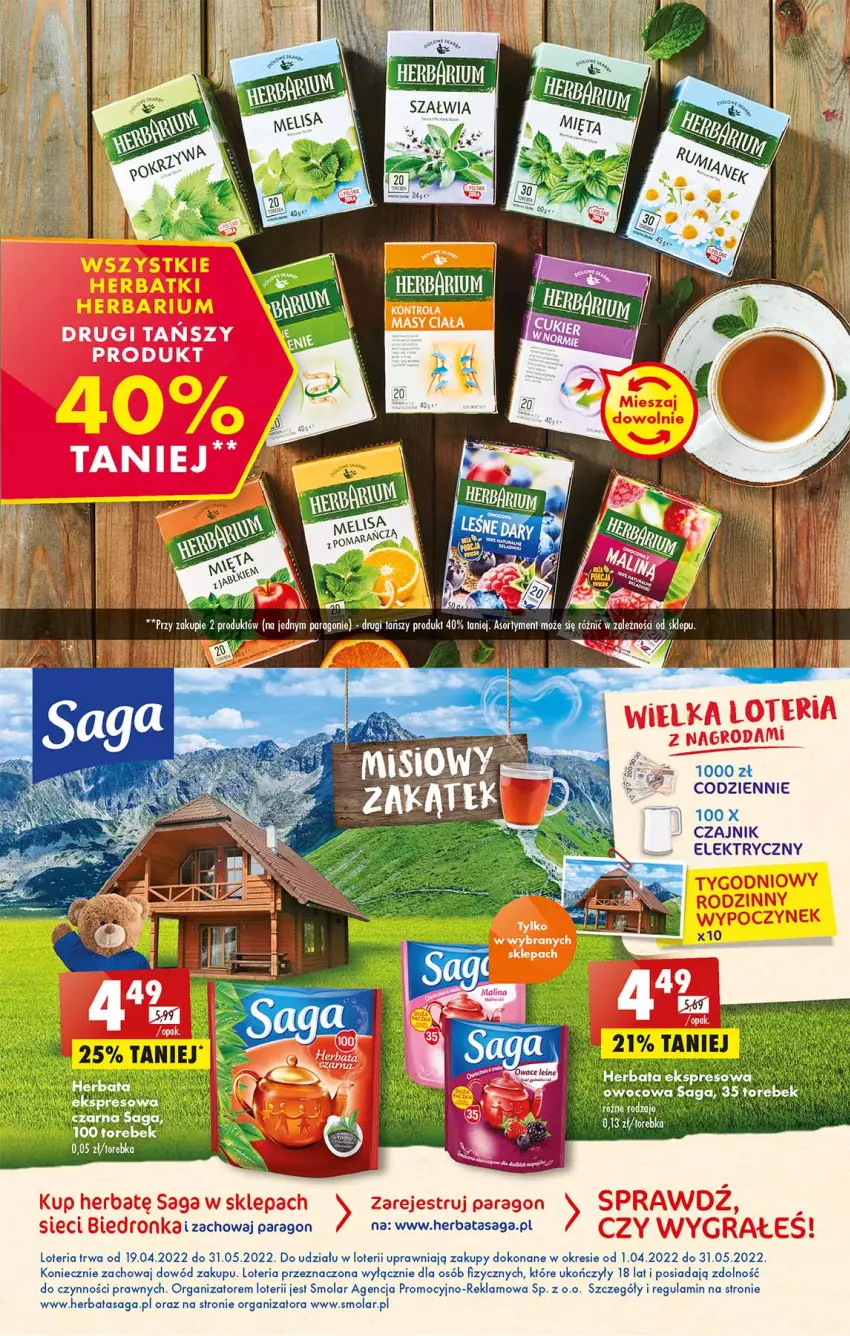 Gazetka promocyjna Biedronka - W tym tygodniu PN - ważna 23.05 do 28.05.2022 - strona 33 - produkty: AEG, Czajnik, Czajnik elektryczny, Herbata, Mola, Saga, Torebka