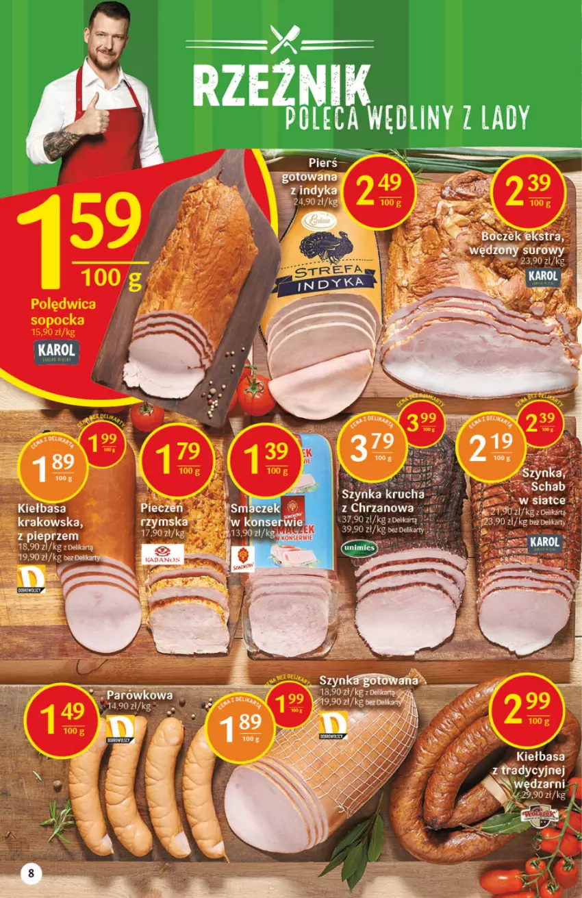 Gazetka promocyjna Delikatesy Centrum - Gazetka Delikatesy Centrum - ważna 02.09 do 08.09.2021 - strona 8 - produkty: Chrzan, Kiełbasa, Pieprz, Szynka