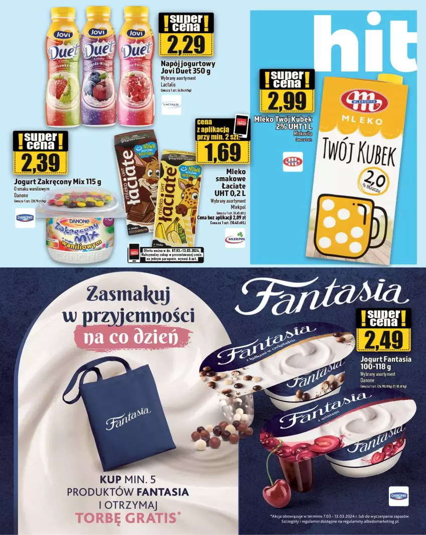 Gazetka promocyjna Topaz - Gazetka - ważna 07.03 do 13.03.2024 - strona 9 - produkty: Danone, Fa, Fanta, Jogurt, Kubek