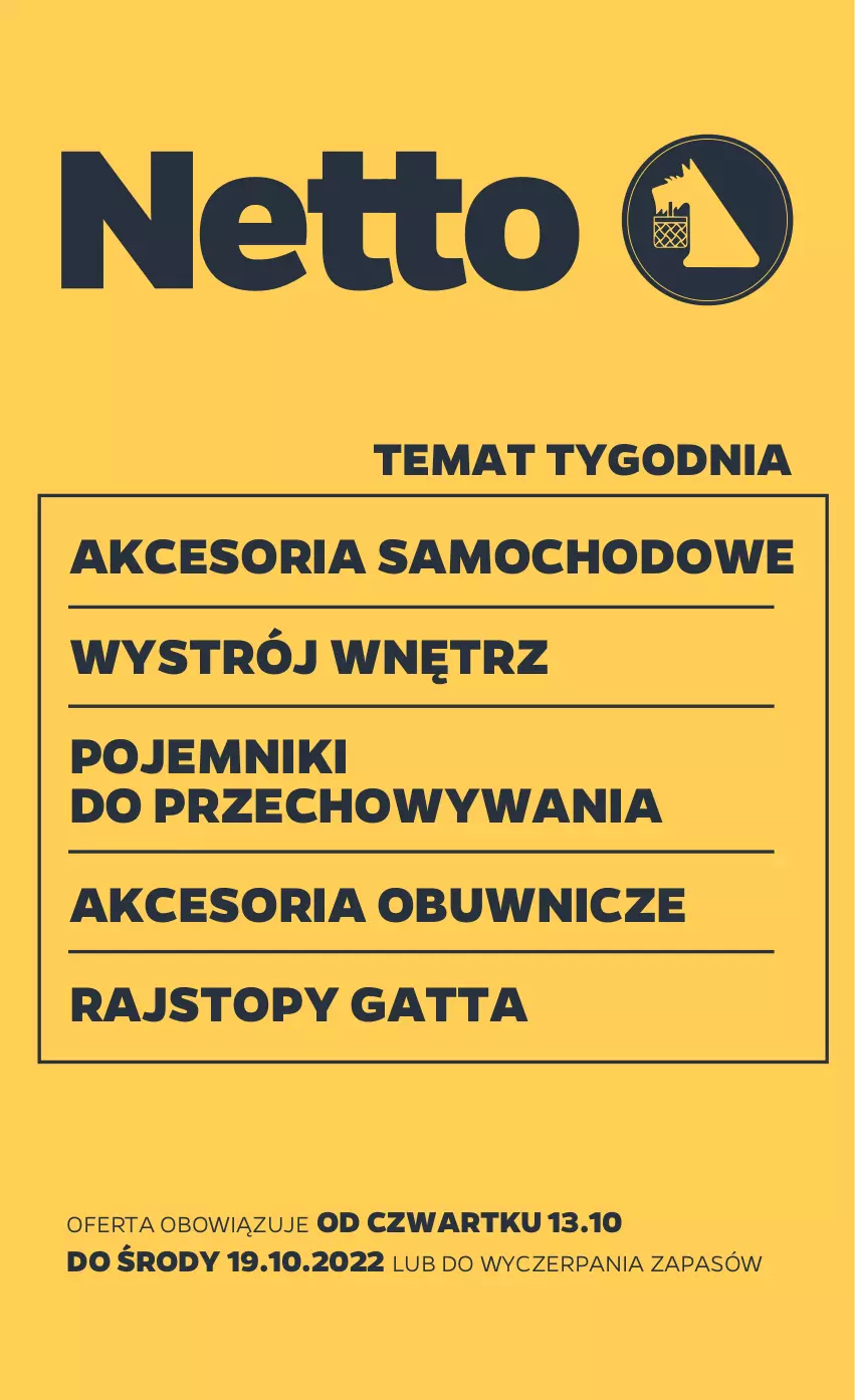 Gazetka promocyjna Netto - Akcesoria i dodatki - ważna 13.10 do 19.10.2022 - strona 1 - produkty: Gatta, Pojemnik, Rajstopy, Top