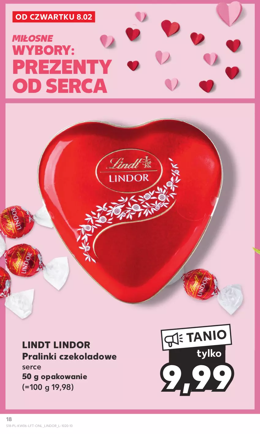 Gazetka promocyjna Kaufland - Gazetka tygodnia - ważna 08.02 do 14.02.2024 - strona 18 - produkty: Lindor, Lindt, Ser