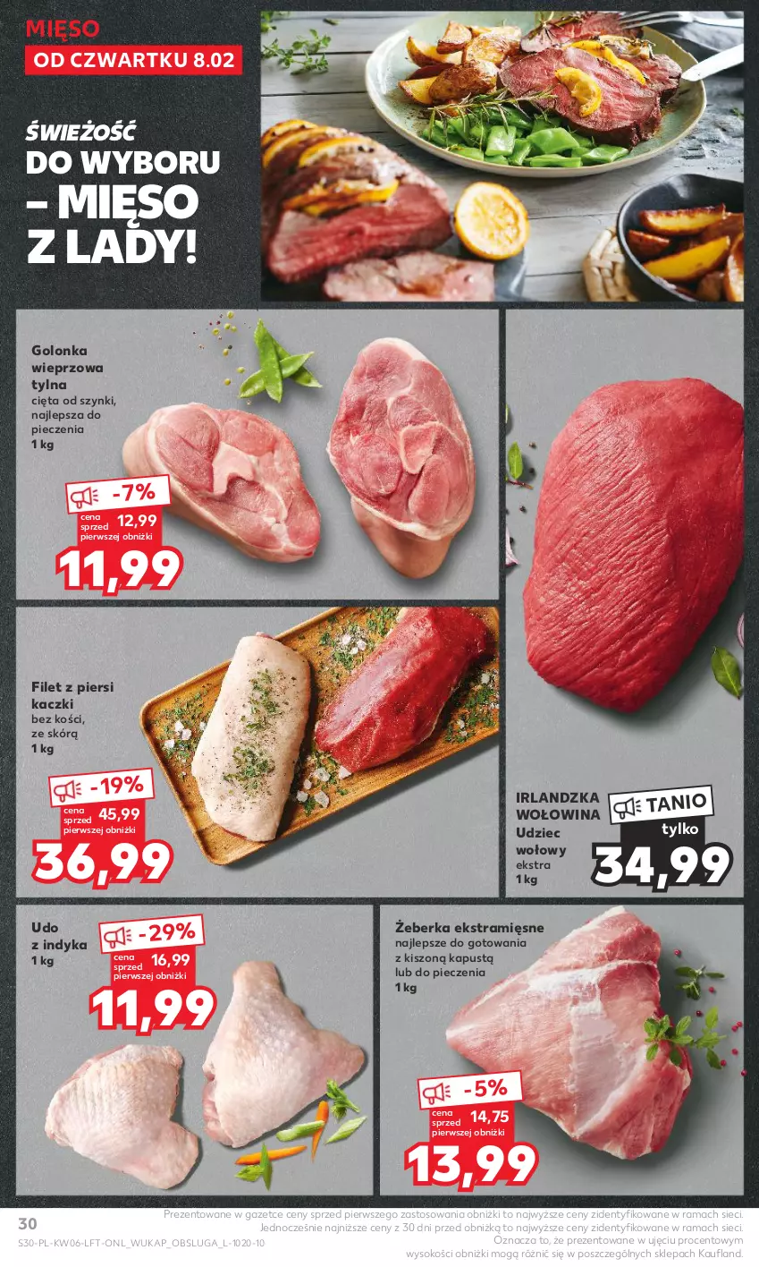 Gazetka promocyjna Kaufland - Gazetka tygodnia - ważna 08.02 do 14.02.2024 - strona 30 - produkty: Filet z piersi kaczki, Golonka wieprzowa, Kapustą, Mięso, Piec, Rama, Sok, Udziec wołowy, Wołowina