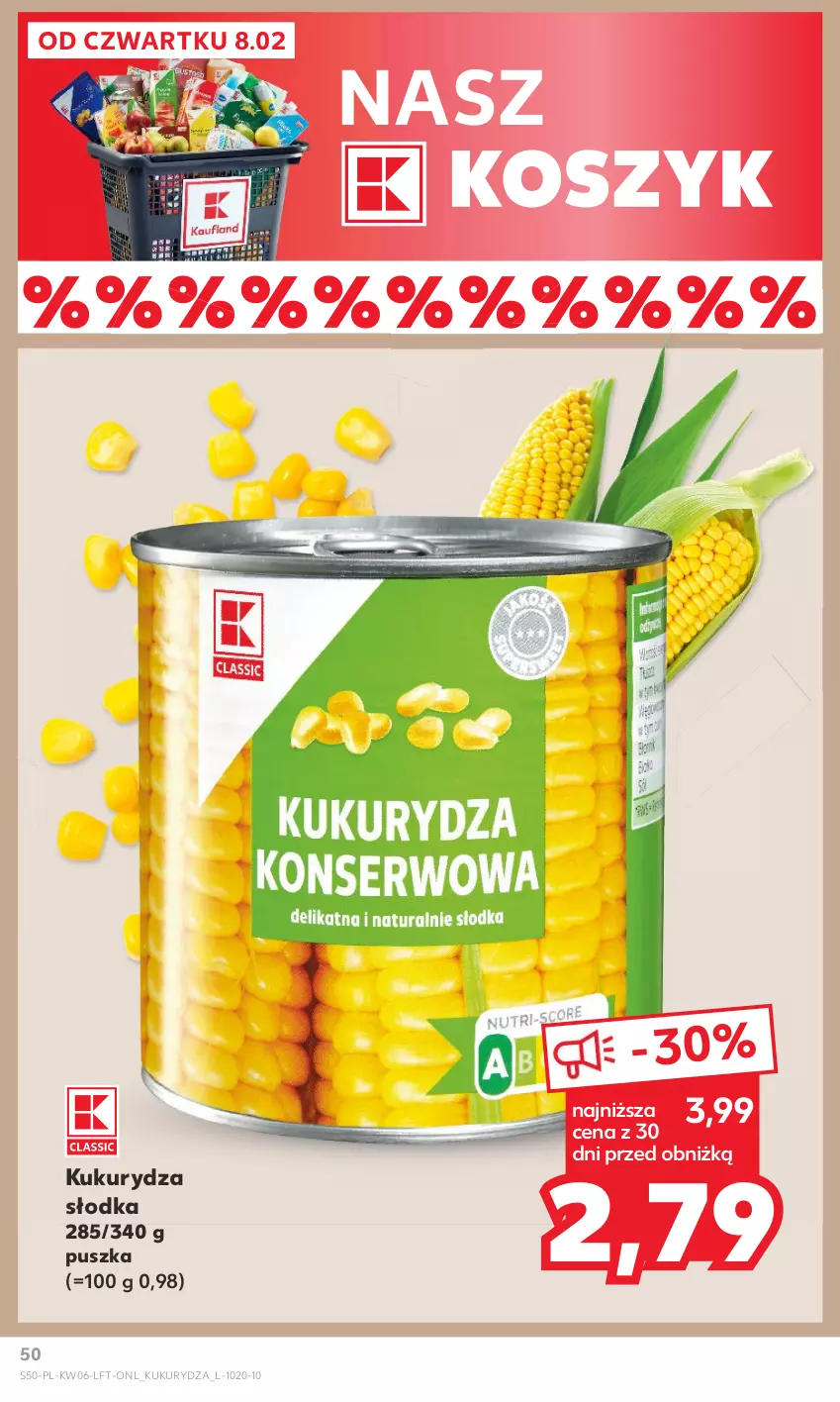 Gazetka promocyjna Kaufland - Gazetka tygodnia - ważna 08.02 do 14.02.2024 - strona 50 - produkty: Kosz, Kukurydza