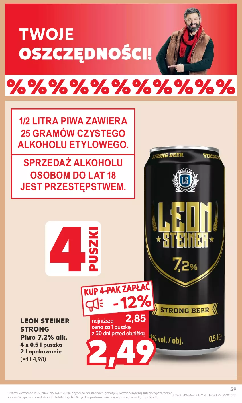 Gazetka promocyjna Kaufland - Gazetka tygodnia - ważna 08.02 do 14.02.2024 - strona 59 - produkty: Gra, Hortex, Leon, Piwa, Piwo