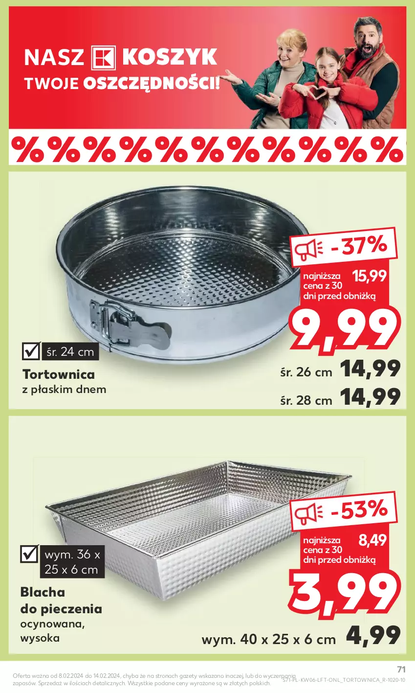 Gazetka promocyjna Kaufland - Gazetka tygodnia - ważna 08.02 do 14.02.2024 - strona 71 - produkty: Blacha do pieczenia, Kosz, Piec, Sok, Tortownica