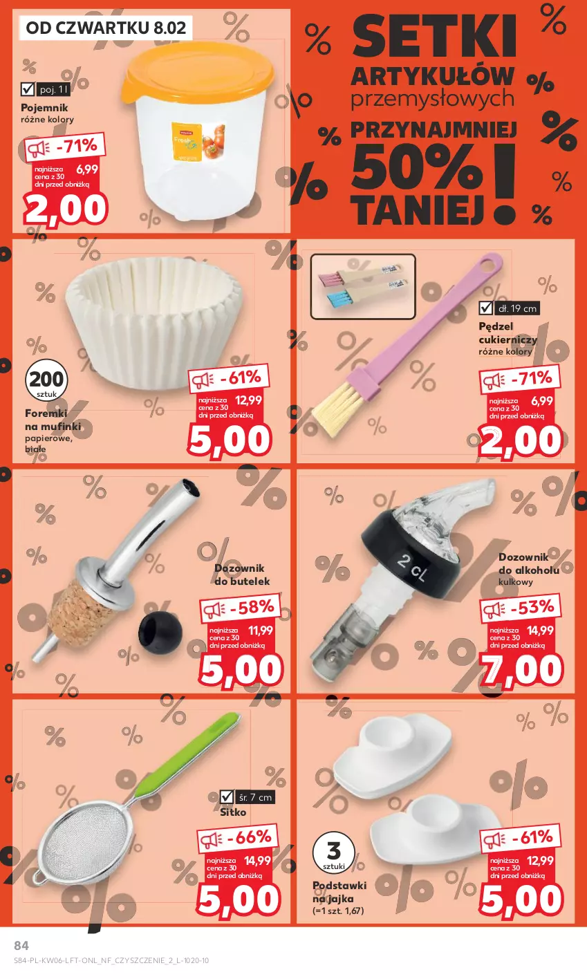 Gazetka promocyjna Kaufland - Gazetka tygodnia - ważna 08.02 do 14.02.2024 - strona 84 - produkty: Cukier, Dozownik, Foremki, Papier, Pojemnik, Sitko