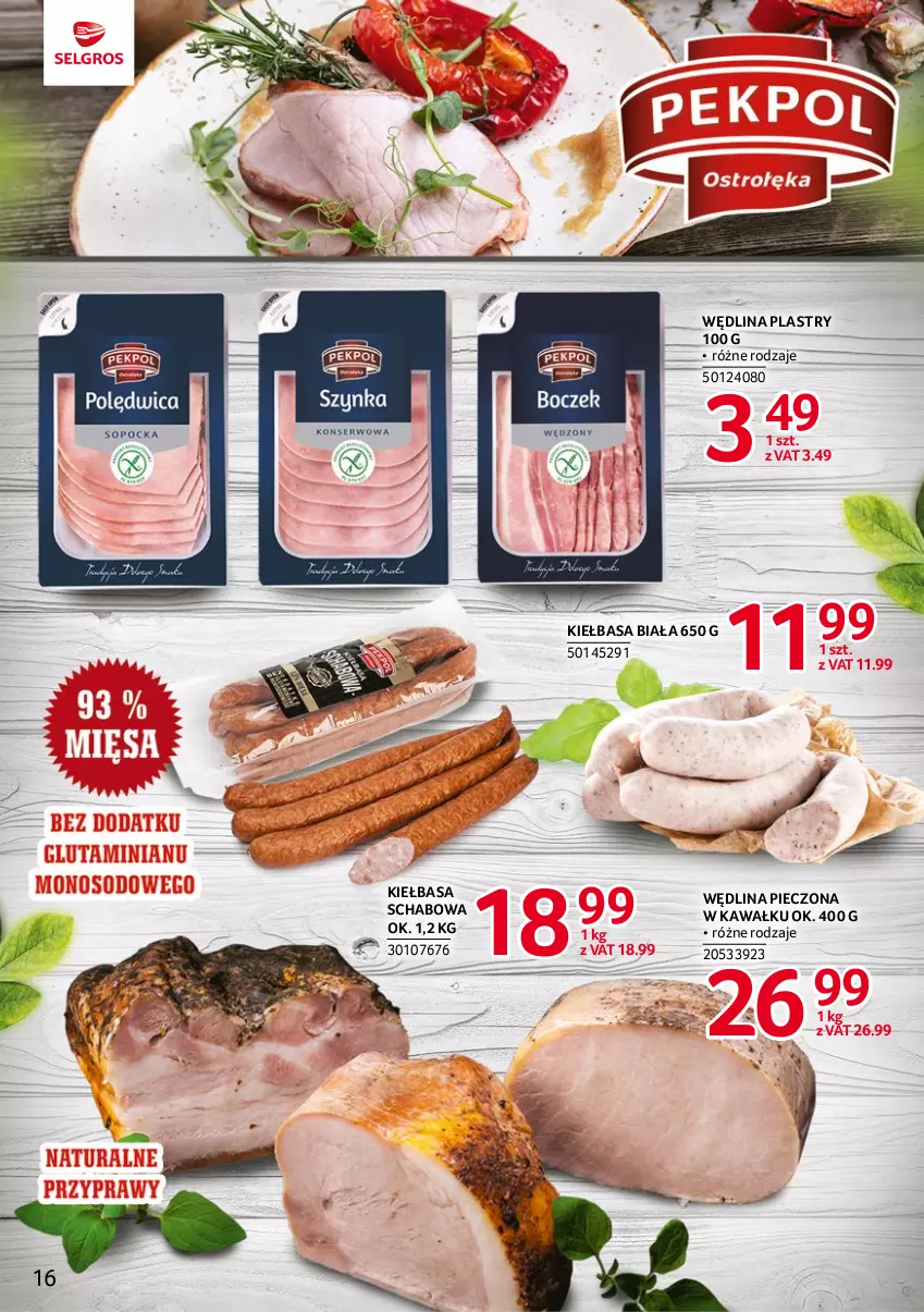 Gazetka promocyjna Selgros - Katalog Markowe Produkty - ważna 04.05 do 17.05.2023 - strona 16 - produkty: Kawa, Kiełbasa, Kiełbasa biała, Kiełbasa schabowa, Piec, Wędlina