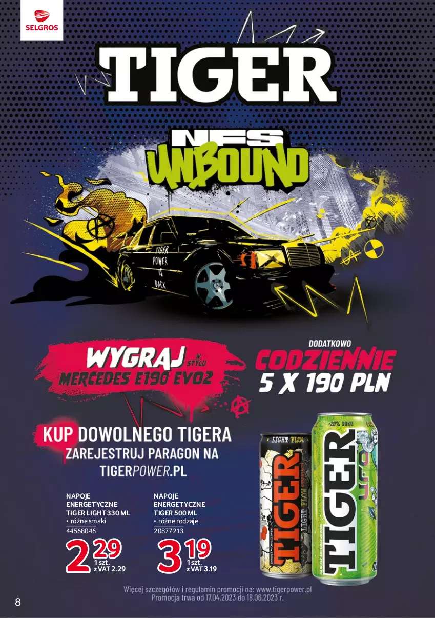 Gazetka promocyjna Selgros - Katalog Markowe Produkty - ważna 04.05 do 17.05.2023 - strona 8 - produkty: Napoje, Tiger