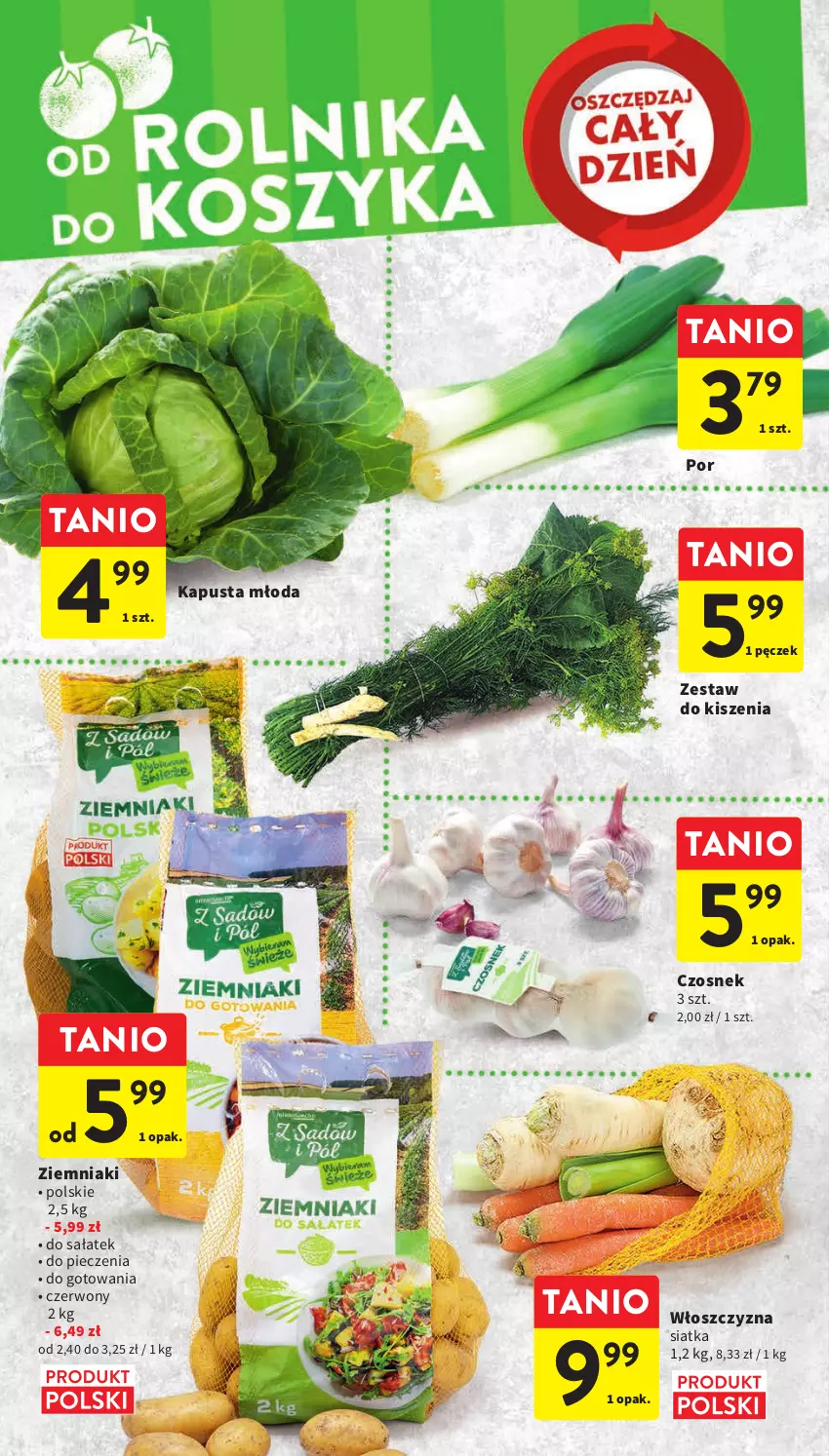 Gazetka promocyjna Intermarche - Gazetka Intermarche - ważna 11.05 do 17.05.2023 - strona 12 - produkty: Czosnek, Piec, Por, Sałat, Siatka, Ziemniaki