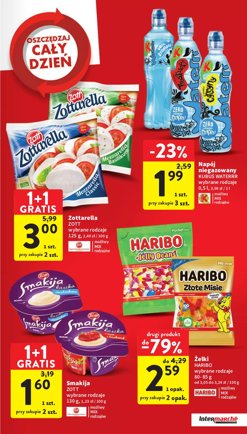 Gazetka promocyjna Intermarche - Gazetka Intermarche - ważna 11.05 do 17.05.2023 - strona 3 - produkty: Gra, Haribo, Kubuś, Kubuś Waterrr, Napój, Napój niegazowany, Smakija, Zott, Zottarella