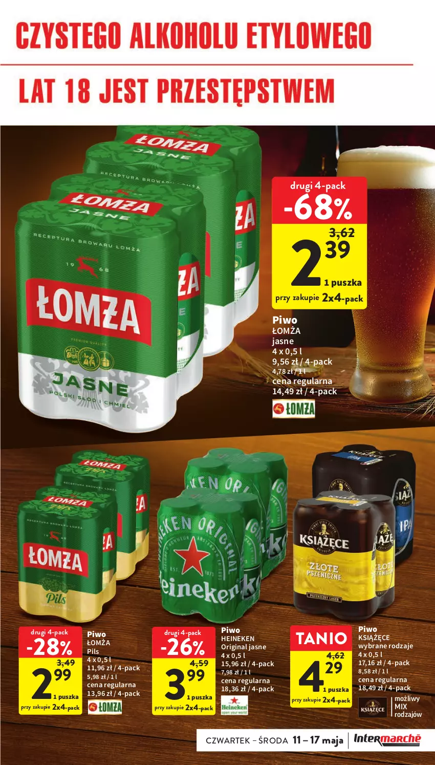 Gazetka promocyjna Intermarche - Gazetka Intermarche - ważna 11.05 do 17.05.2023 - strona 33 - produkty: Gin, Heineken, Książęce, Piwo