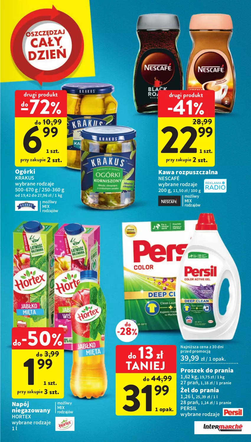 Gazetka promocyjna Intermarche - Gazetka Intermarche - ważna 11.05 do 17.05.2023 - strona 39 - produkty: Hortex, Kawa, Kawa rozpuszczalna, Krakus, Napój, Napój niegazowany, Nescafé, Persil, Proszek do prania