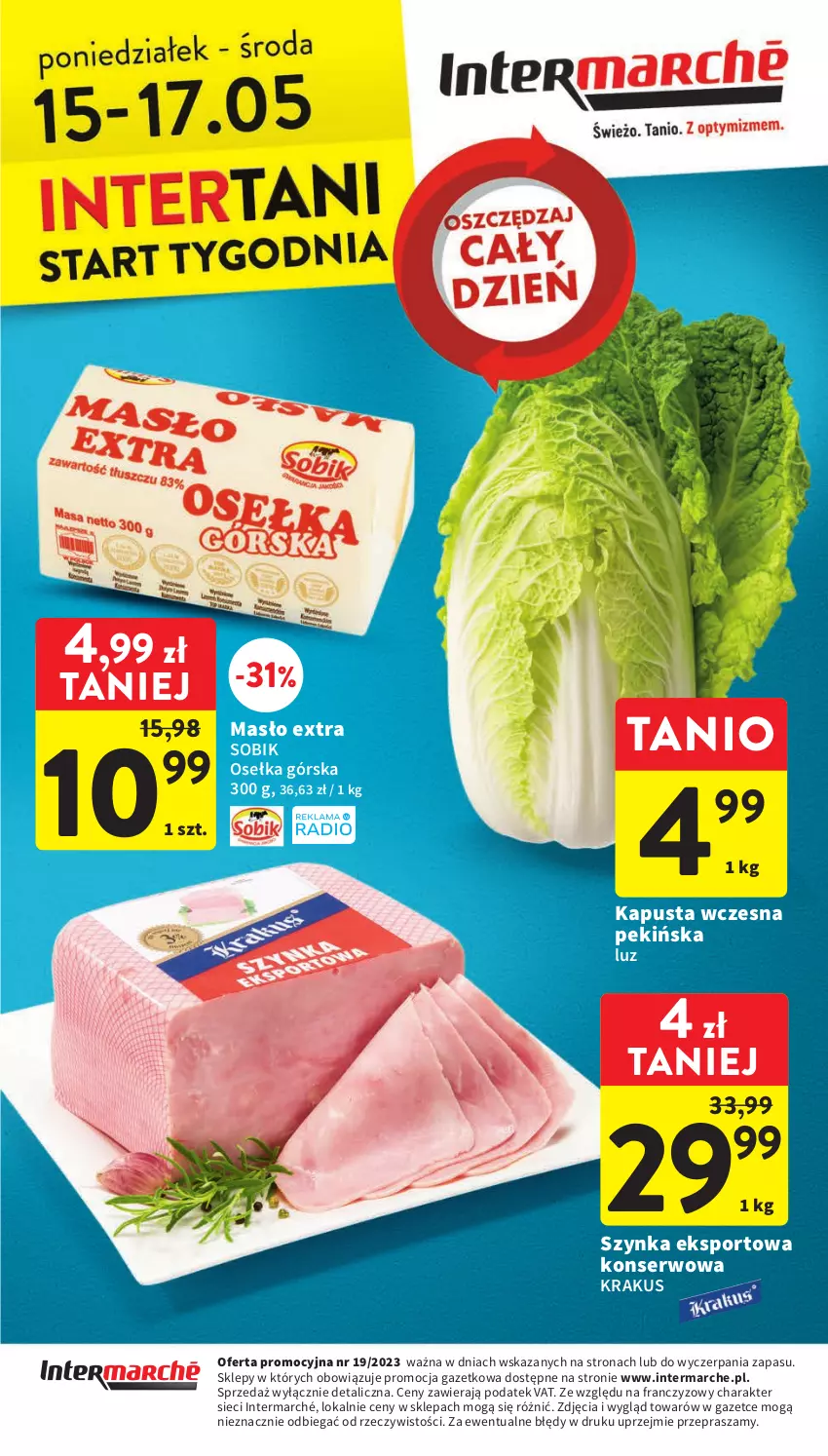 Gazetka promocyjna Intermarche - Gazetka Intermarche - ważna 11.05 do 17.05.2023 - strona 40 - produkty: Krakus, Masło, Por, Ser, Sport, Szynka