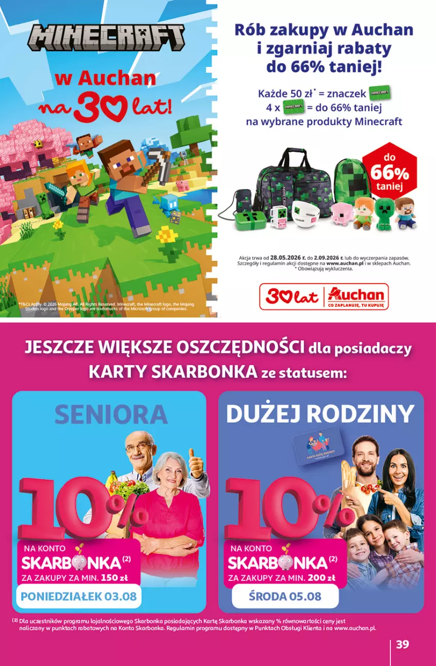 Gazetka promocyjna Auchan - Gazetka 30 Lat Hipermarket Auchan - ważna 30.07 do 05.08.2026 - strona 39 - produkty: LG, Minecraft