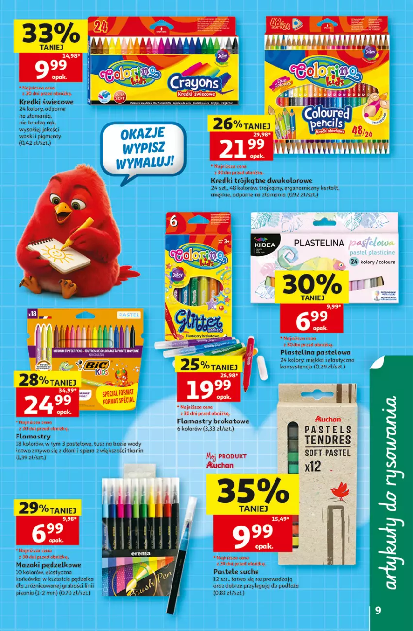 Gazetka promocyjna Auchan - Gazetka 30 Lat Hipermarket Auchan - ważna 30.07 do 05.08.2026 - strona 9 - produkty: Flamastry, Plastelina, Por, Sok, Tusz
